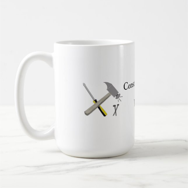 Construction Crew with Name Coffee Mug (Left)