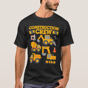 Construction Crew Worker Excavator Toddler Boys T-Shirt