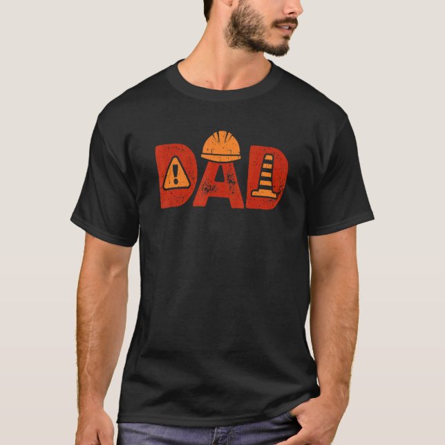 Construction Dad Builder Mason Concrete Bricklayer T-Shirt (Front)