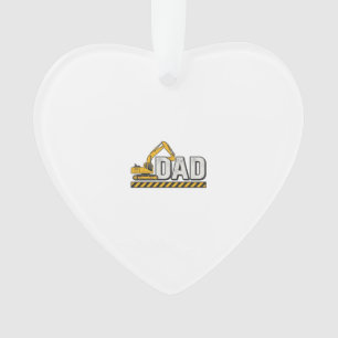 Construction Dad Excavator Vintage Shirt Design_1 Ornament