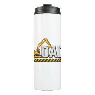 Construction Dad Excavator Vintage Shirt Design_1 Thermal Tumbler