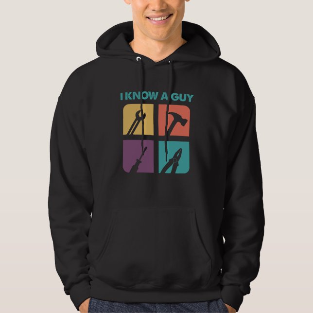 Construction Dad  Job Handyman Building Union Work Hoodie (Front)