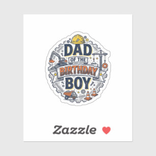 Construction Dad of the Birthday Boy Shirt Design_