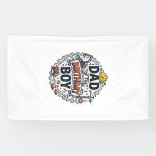 Construction Dad of the Birthday Boy Shirt Design_ Banner