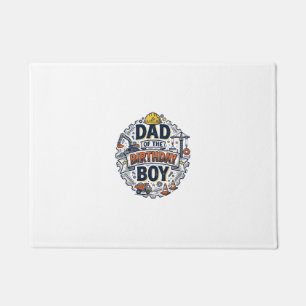 Construction Dad of the Birthday Boy Shirt Design_ Doormat