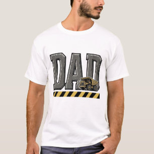 Construction Dad Vintage Engraving T-Shirt Design_