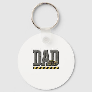 Construction Dad Vintage Engraving T-Shirt Design_ Keychain