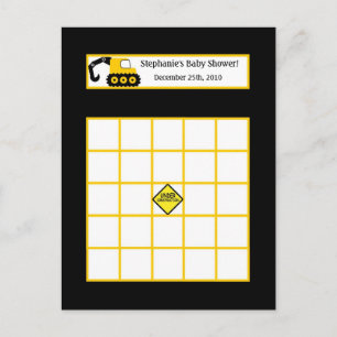 Construction de carte de Bingo en noir et jaune