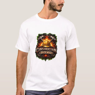 Construction Death Before Dishonour Dark Biker  T-Shirt
