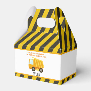 Construction Dump Truck Birthday Favor Box