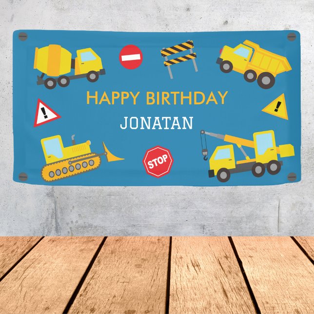 Construction Dump Truck birthday invitation Banner (Creator Uploaded)