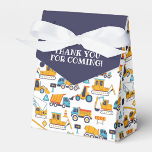 Construction Dump Truck Birthday Thank You Dark Favor Box