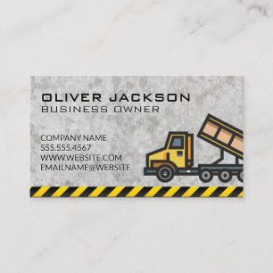 Construction   Dump Truck Business Card
