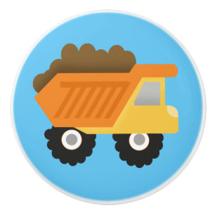 Construction Dump Truck Ceramic Knob Drawer Pull