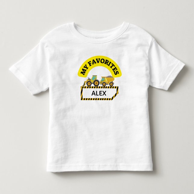 Construction Dump Truck custom name t-shirt (Front)