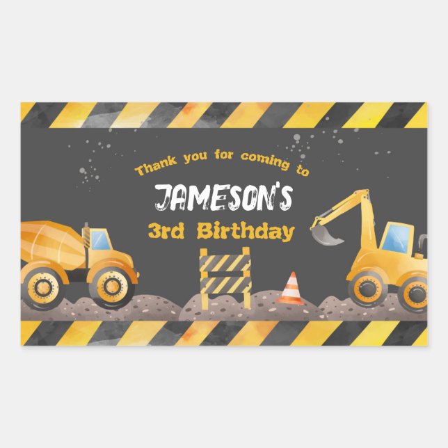 Construction, Dump Truck Gable Box Label (Front)