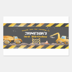 Construction, Dump Truck Gable Box Label