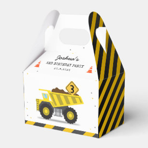 Construction Dump Truck Kids Any Age Birthday Favor Box