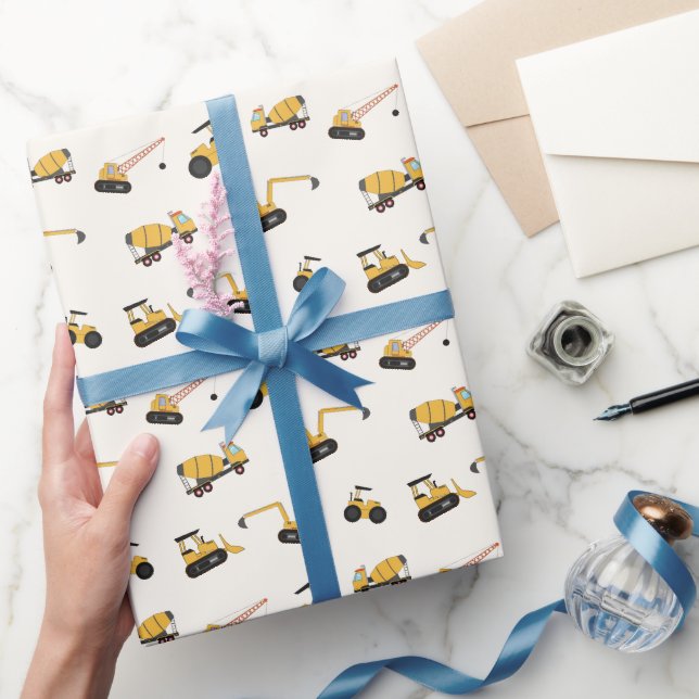 Construction Dump Truck Kids Wrapping Paper (Gifting)