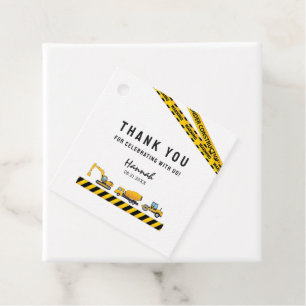Construction Dump Truck Party Thank You Print Favour Tags