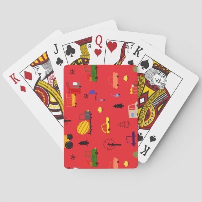 Construction Dump Truck Playing Cards (Back)