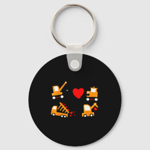 Construction Dump Truck Valentines Day Of Lover Ki Keychain