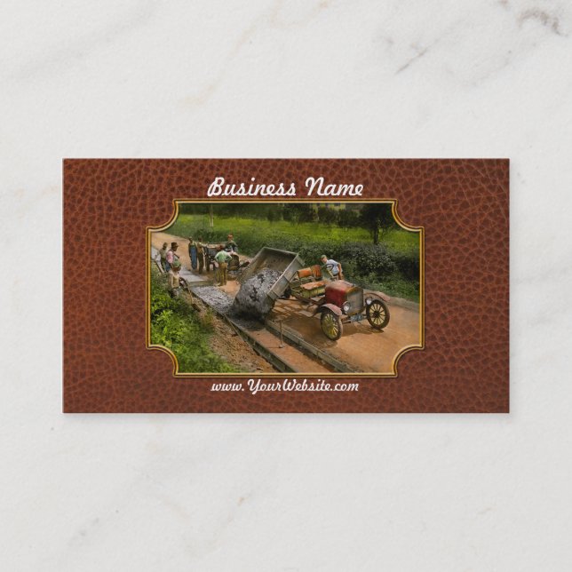 Construction - Dumping made easy 1925 Business Card (Front)