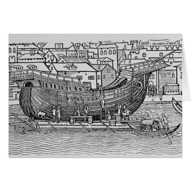 Construction d'un bateau (Devant horizontal)