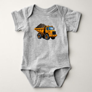 Construction/Earth mover/dump truck Baby Bodysuit
