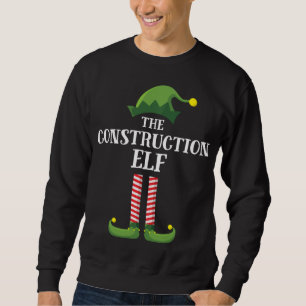 Construction Elf Matching Family Christmas Party Sweatshirt