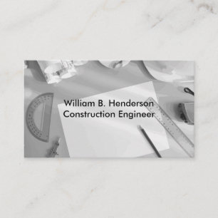 Construction Engineer Design Business Card