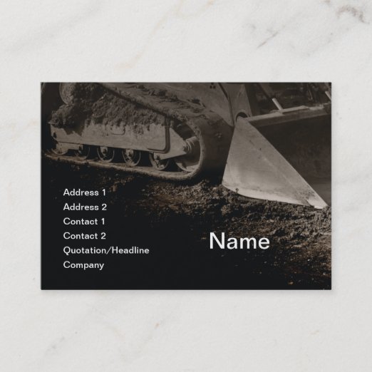 Heavy Equipment Business Cards & Profile Cards | Zazzle CA