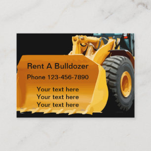 Construction Equipment Rental Business Card