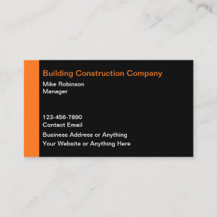 Construction Et Construction Cartes de visite Mode