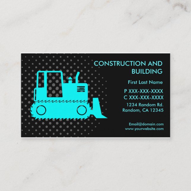 Construction et construction de cartes de visite p (Devant)
