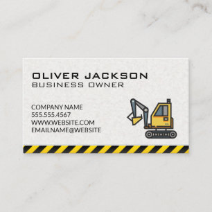 Construction Excavator Business Card