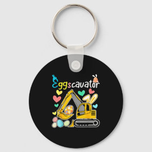 Construction Excavator Easter Day Egg Hunt For Boy Keychain