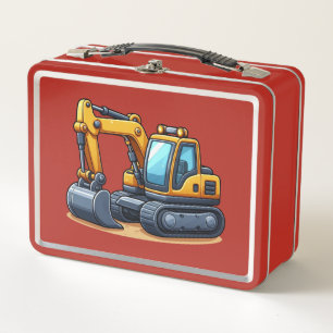 Construction/Excavator Metal Lunch Box