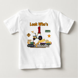 Construction First Birthday Baby T-Shirt