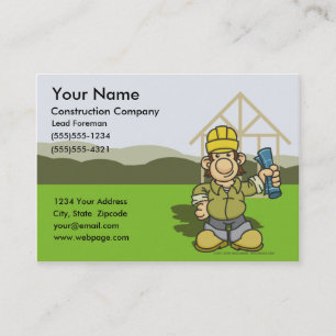Construction Foreman Business Cards 1