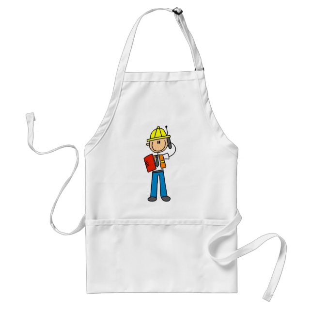 Construction Foreman on Cellphone Apron (Front)