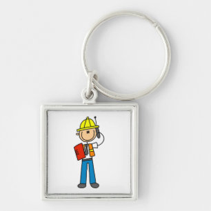 Construction Foreman T-shirts and Gifts Keychain