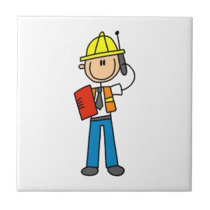 Construction Foreman T-shirts and Gifts Tile