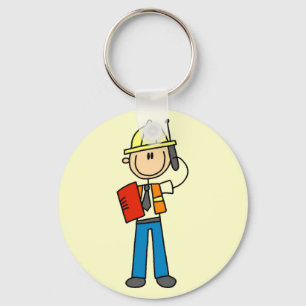 Construction Foreman Tshirts and Gifts Keychain