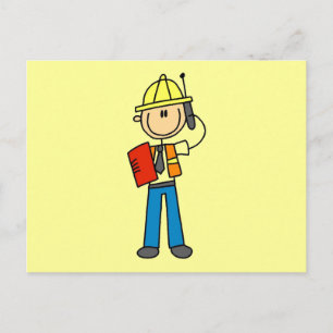 Construction Foreman Tshirts and Gifts Postcard