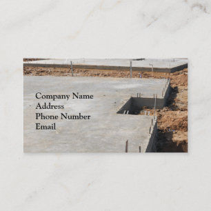 Construction Foundation Business Card