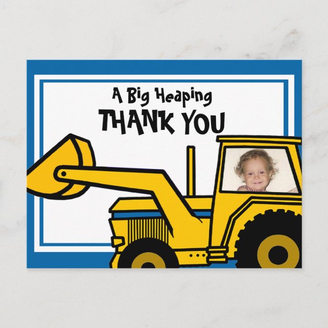 Construction Fun/ Backhoe Postcard (Front)