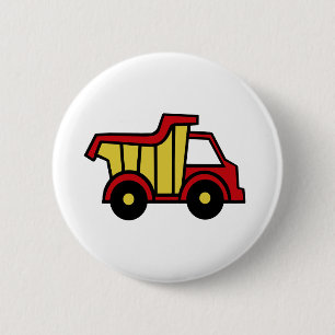 Construction Fun/ Dump Truck 2 Inch Round Button