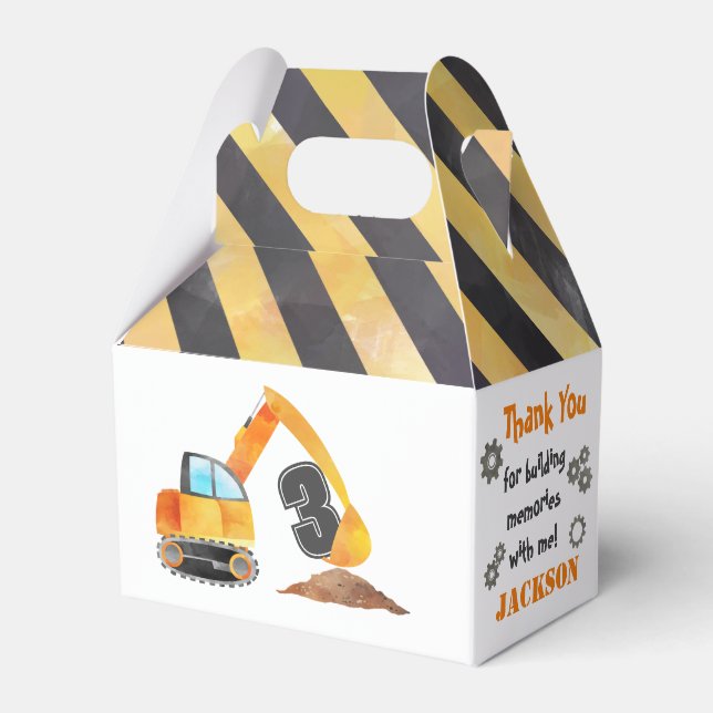 Construction Gift Box for a Construction Party (Front Side)