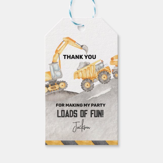 Construction Gift Tags (Front)